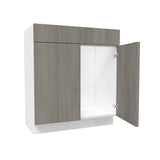 30"W X 34.5"H x 18"D, Matrix Silver 2 Door - Vanity Base Cabinet - BUILDMYPLACE