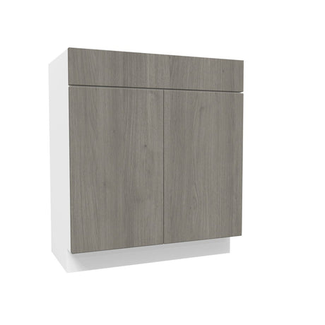 30"W X 34.5"H x 18"D, Matrix Silver 2 Door - Vanity Base Cabinet - BUILDMYPLACE