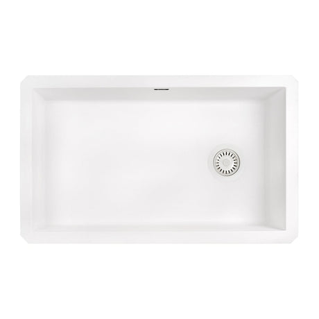 31 x 19 inch Undermount Granite Composite Single Bowl Kitchen Sink - BUILDMYPLACE