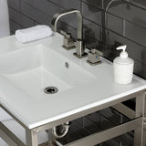 31" x 22" Ceramic Console Sink (8 - Inch, 3 - Hole) - BUILDMYPLACE