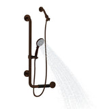 31.5X13.7X3.6 Left - Hand Grip Shower System - Stainless Steel - ADA Compliant - Multi - function Hand Shower - BUILDMYPLACE