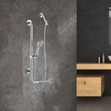 31.5X13.7X3.6 Left - Hand Grip Shower System - Stainless Steel - ADA Compliant - Multi - function Hand Shower - BUILDMYPLACE