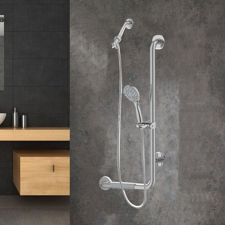 31.5X13.7X3.6 Right - Hand Grip Shower System - Stainless Steel - ADA Compliant - Multi - function Hand Shower - BUILDMYPLACE