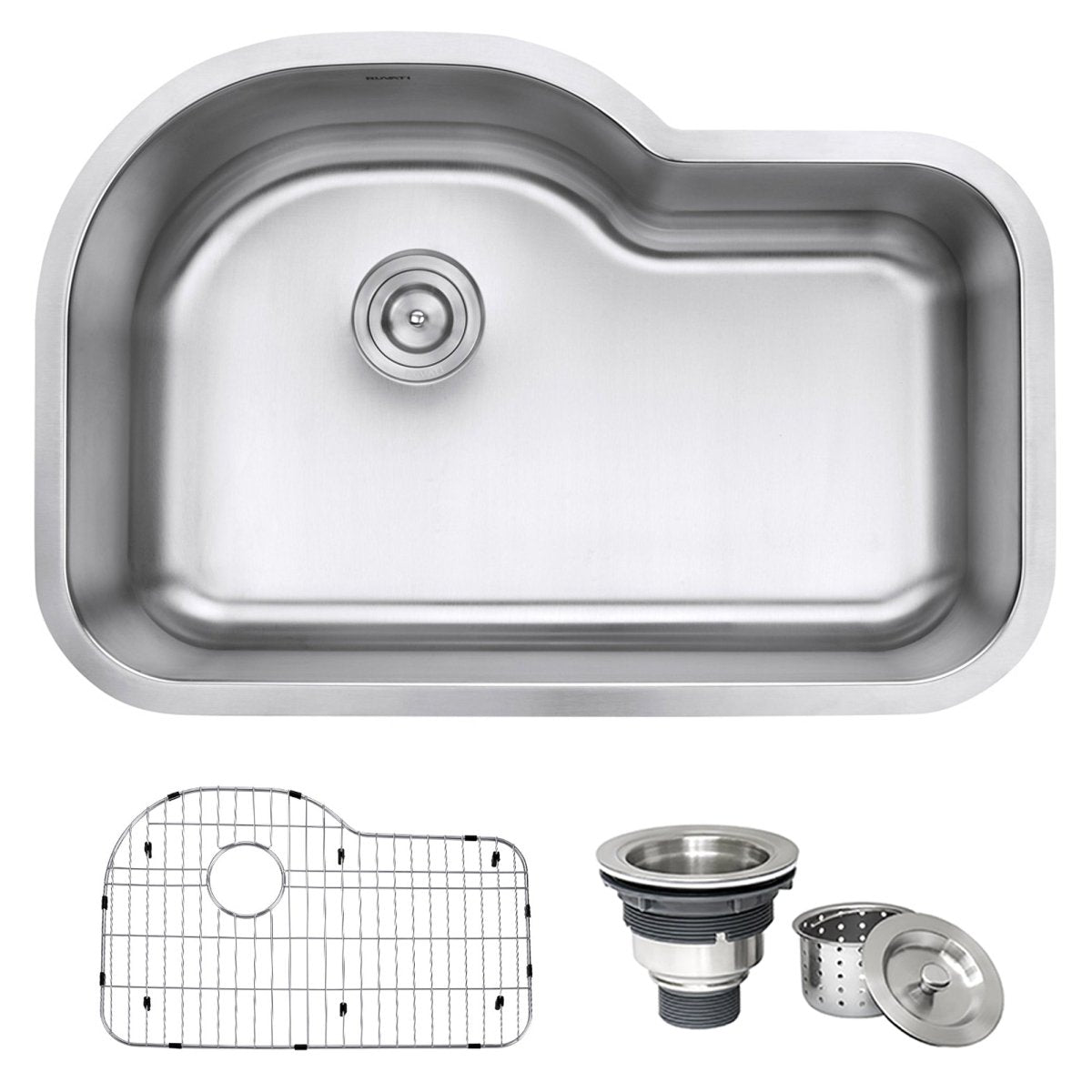 32 Inch Undermount 16 Gauge Kitchen Sink Single Bowl - BUILDMYPLACE