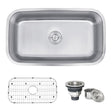 32 - inch Undermount 16 Gauge Stainless Steel Kitchen Sink Single Bowl - BUILDMYPLACE