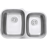 32 - inch Undermount Double Bowl 16 Gauge Stainless Steel Kitchen Sink - BUILDMYPLACE