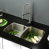 32 - inch Undermount Double Bowl 16 Gauge Stainless Steel Kitchen Sink - BUILDMYPLACE