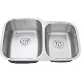 32 - inch Undermount Double Bowl 16 Gauge Stainless Steel Kitchen Sink - BUILDMYPLACE