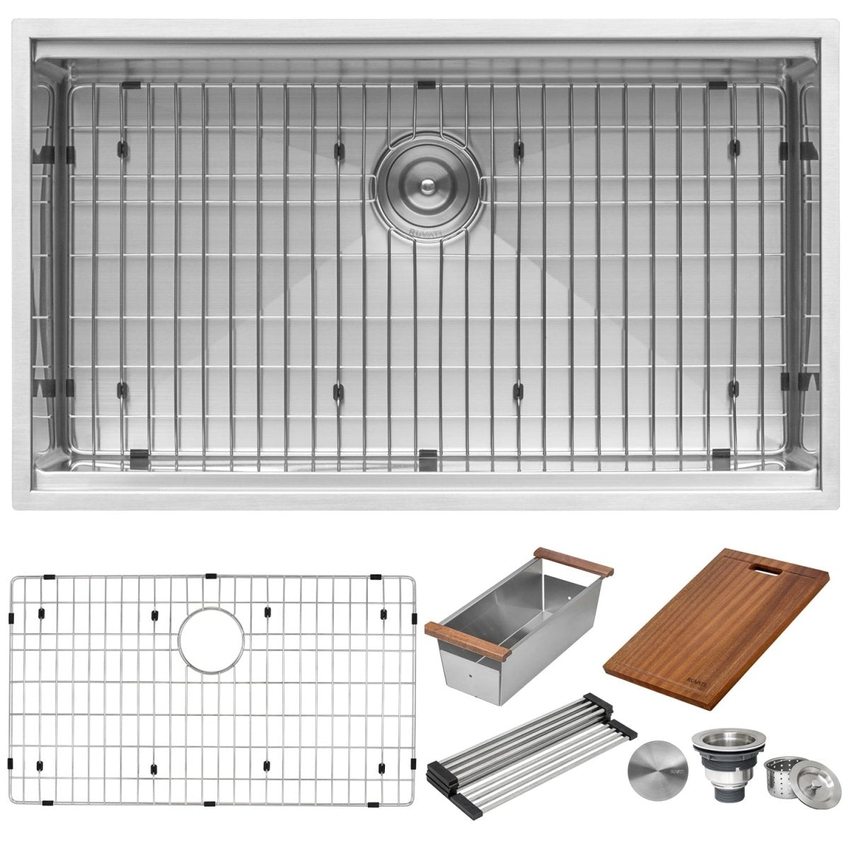 32 - inch Workstation Ledge Tight Radius Undermount 16 Gauge Kitchen Sink Single Bowl - BUILDMYPLACE