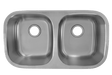 32 x 18 Inch, Undermount Double Bowl Rounded Kitchen Sink In Stainless Steel - BUILDMYPLACE