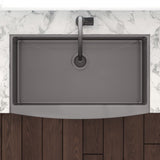 33 - inch Apron - Front Farmhouse Kitchen Sink - Gunmetal Black Matte Stainless Steel Single Bowl - BUILDMYPLACE