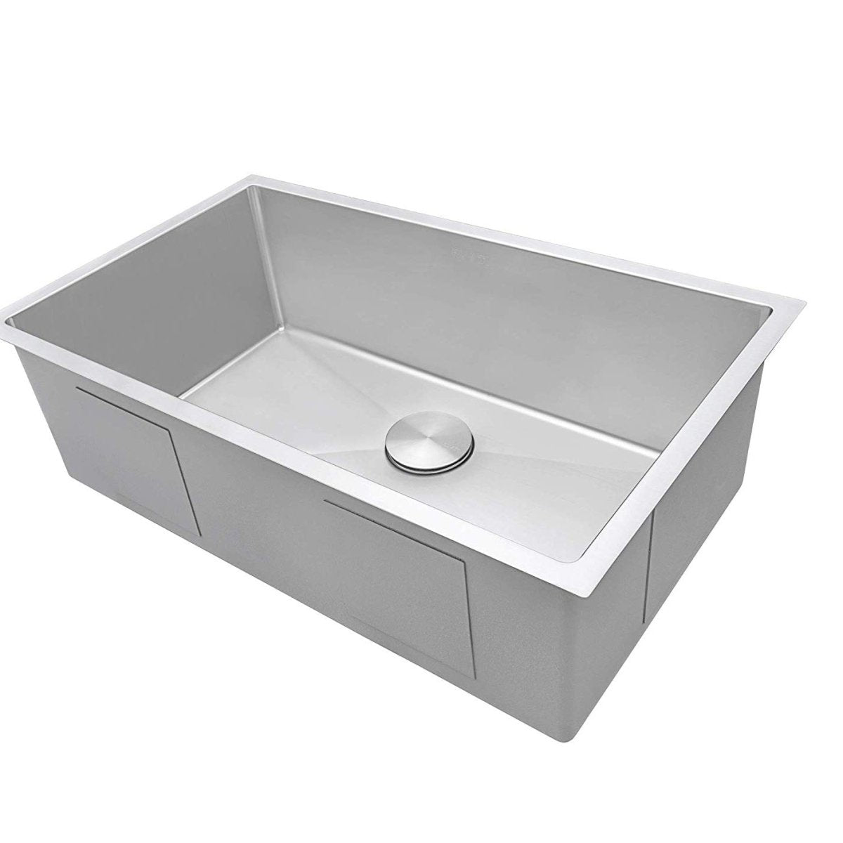 33 - inch Undermount 16 Gauge Tight Radius Large Kitchen Sink Stainless Steel Single Bowl - BUILDMYPLACE