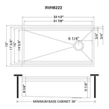 33 - inch Workstation Two - Tiered Ledge Kitchen Sink Undermount 16 Gauge Stainless Steel - BUILDMYPLACE