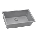 33 x 19 inch Granite Composite Undermount Single Bowl Kitchen Sink - BUILDMYPLACE