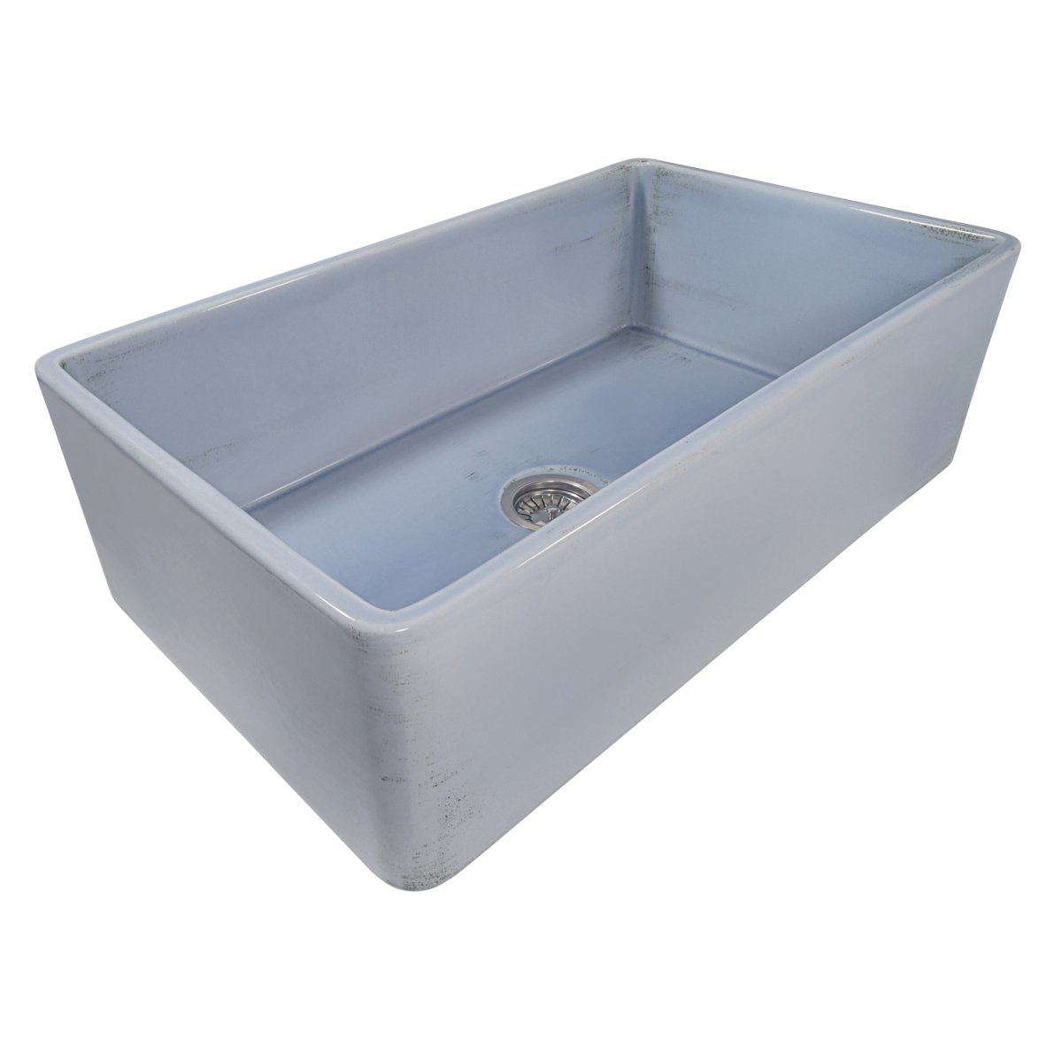 33 x 20 inch Fireclay Reversible Farmhouse Apron - Front Kitchen Sink Single Bowl - BUILDMYPLACE