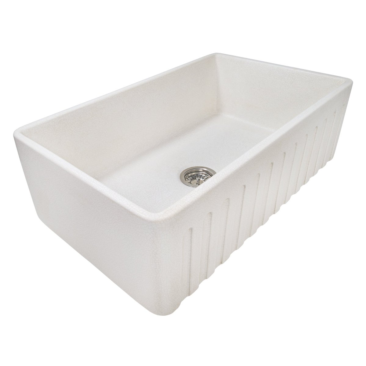 33 x 20 inch Fireclay Reversible Farmhouse Apron - Front Kitchen Sink Single Bowl - BUILDMYPLACE