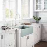 33 x 20 inch Fireclay Reversible Farmhouse Apron - Front Kitchen Sink Single Bowl - BUILDMYPLACE