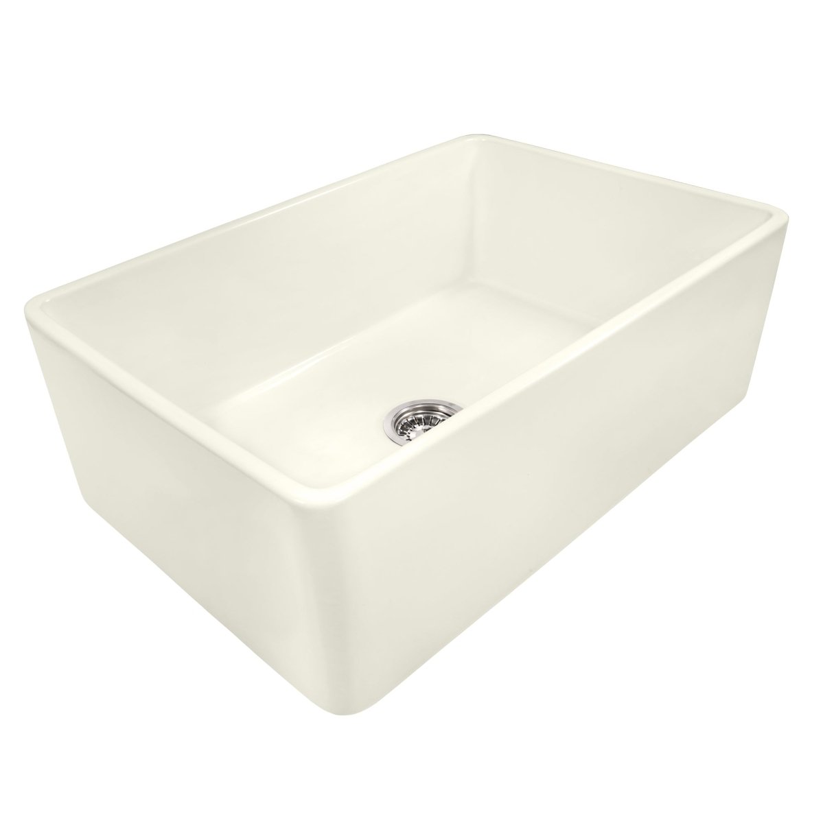 33 x 20 inch Fireclay Reversible Farmhouse Apron - Front Kitchen Sink Single Bowl - BUILDMYPLACE