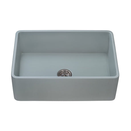 33 x 20 inch Fireclay Reversible Farmhouse Apron - Front Kitchen Sink Single Bowl - BUILDMYPLACE