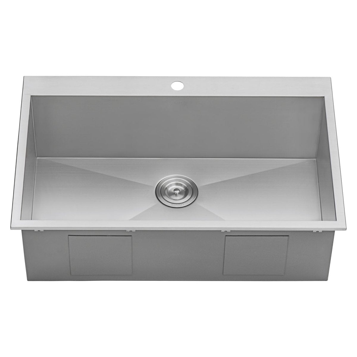 33 x 22 Drop - in Topmount 16 Gauge Zero Radius Stainless Steel Kitchen Sink Single Bowl - BUILDMYPLACE