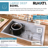 33 x 22 Drop - in Topmount 16 Gauge Zero Radius Stainless Steel Kitchen Sink Single Bowl - BUILDMYPLACE