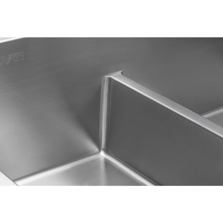 33 x 22 inch Drop - in 50/50 Double Bowl Tight Radius 16 Gauge Topmount Stainless Steel Kitchen Sink - BUILDMYPLACE