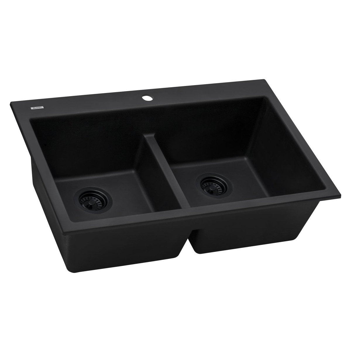 33 x 22 inch Drop - in TopMount Granite Composite Double Bowl Low Divide Kitchen Sink - BUILDMYPLACE