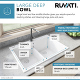 33 x 22 inch Drop - in TopMount Granite Composite Double Bowl Low Divide Kitchen Sink - BUILDMYPLACE