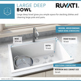 33 x 22 inch Drop - in Topmount Granite Composite Single Bowl Sink - BUILDMYPLACE