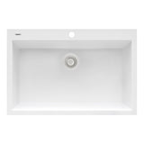 33 x 22 inch Drop - in Topmount Granite Composite Single Bowl Sink - BUILDMYPLACE