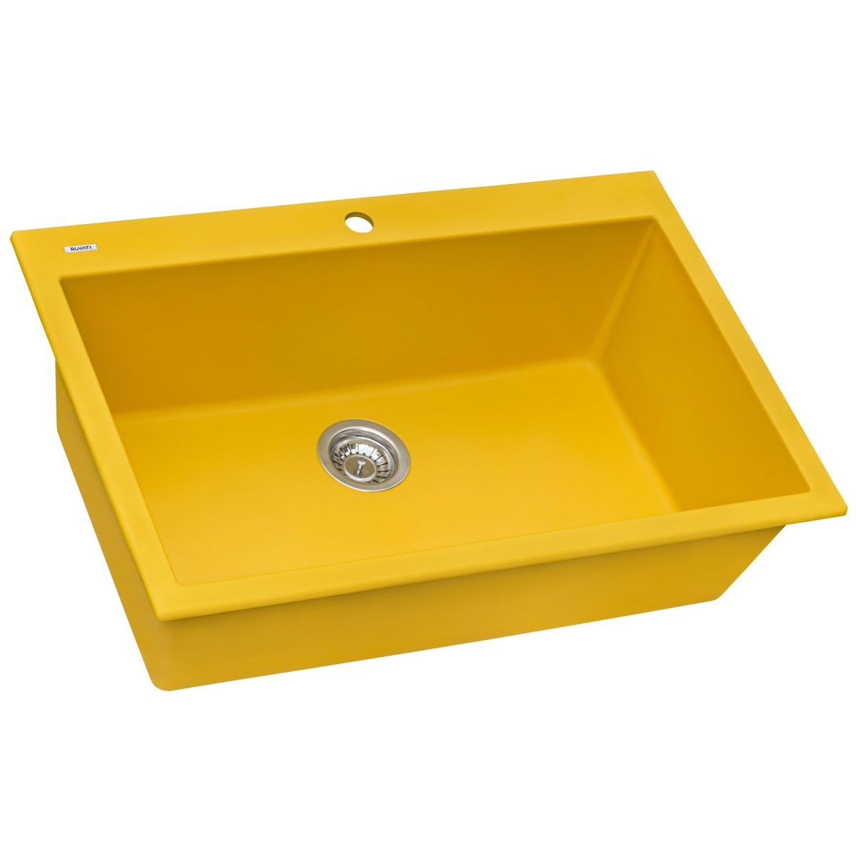 33 x 22 inch Drop - in Topmount Granite Composite Single Bowl Sink - BUILDMYPLACE