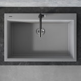 33 x 22 inch Drop - in Topmount Granite Composite Single Bowl Sink - BUILDMYPLACE