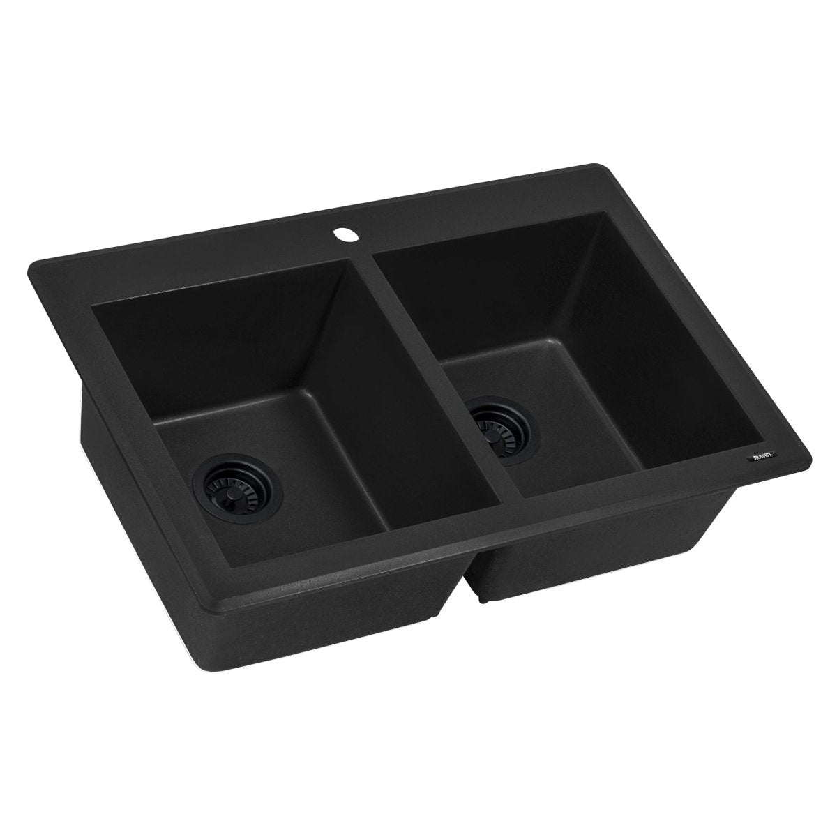 33 x 22 inch Dual - Mount Granite Composite Double Bowl - BUILDMYPLACE