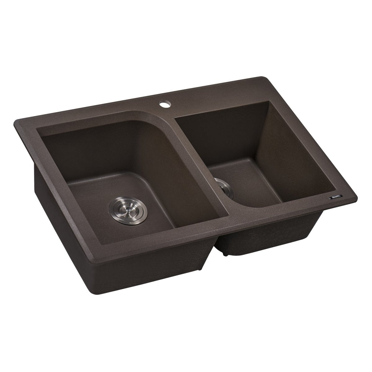 33 x 22 inch Dual - Mount Granite Double Bowl Composite Sink - BUILDMYPLACE