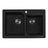 33 x 22 inch Dual - Mount Granite Double Bowl Composite Sink - BUILDMYPLACE