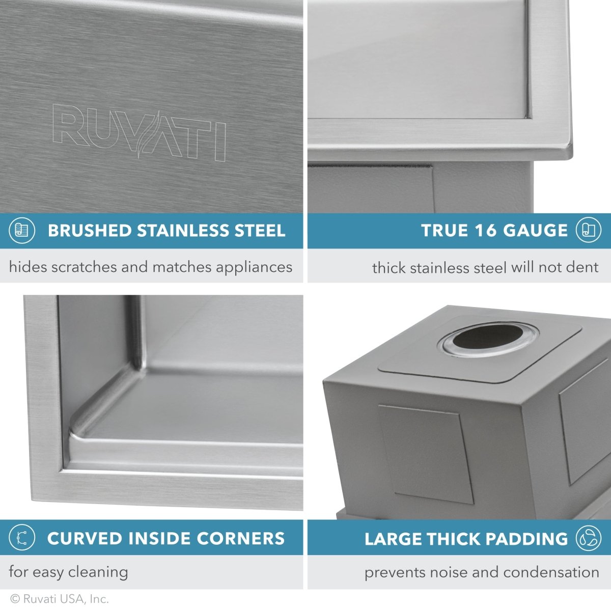 33 x 22 inch Workstation Drop - in 60/40 Double Bowl Topmount Tight Radius 16 Gauge Stain - BUILDMYPLACE