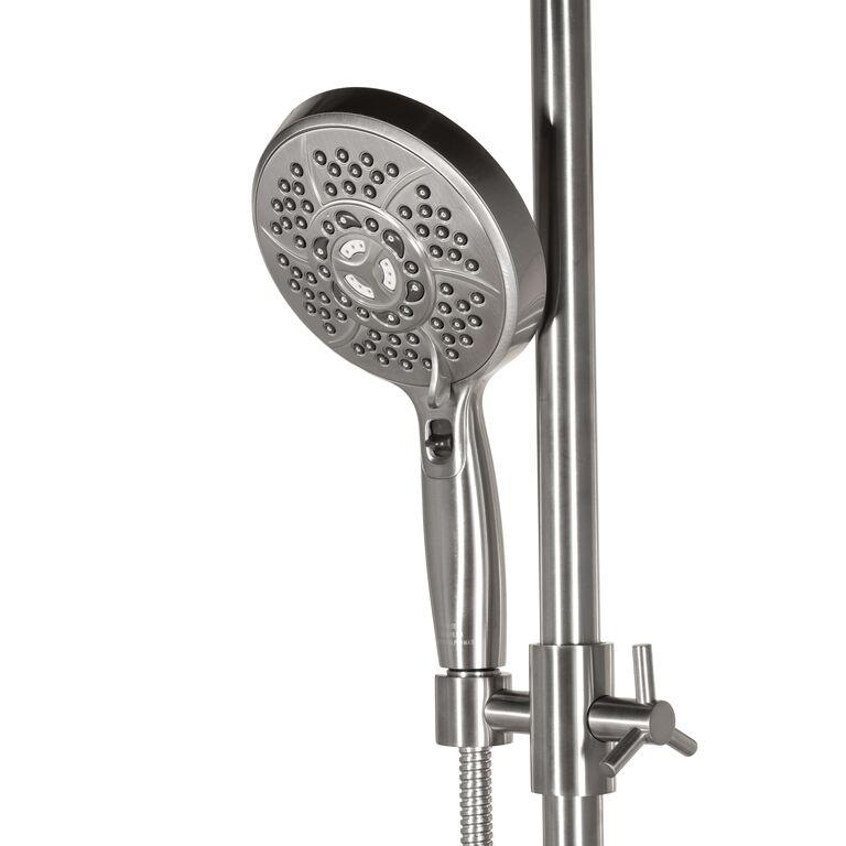 33X1X5 Bathroom Shower System - Slide Bar with Multi Function Hand Shower - 10 Years Warranty - BUILDMYPLACE