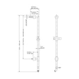 33X1X5 Bathroom Shower System - Slide Bar with Multi Function Hand Shower - 10 Years Warranty - BUILDMYPLACE