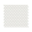 3/4 In Penny Round Soho Canvas White Matte Glazed Porcelain Mosaic - BUILDMYPLACE