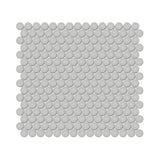 3/4 In Penny Round Soho Loft Grey Glossy Glazed Porcelain Mosaic - BUILDMYPLACE