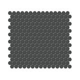 3/4 In Penny Round Soho Retro Black Matte Glazed Porcelain Mosaic - BUILDMYPLACE