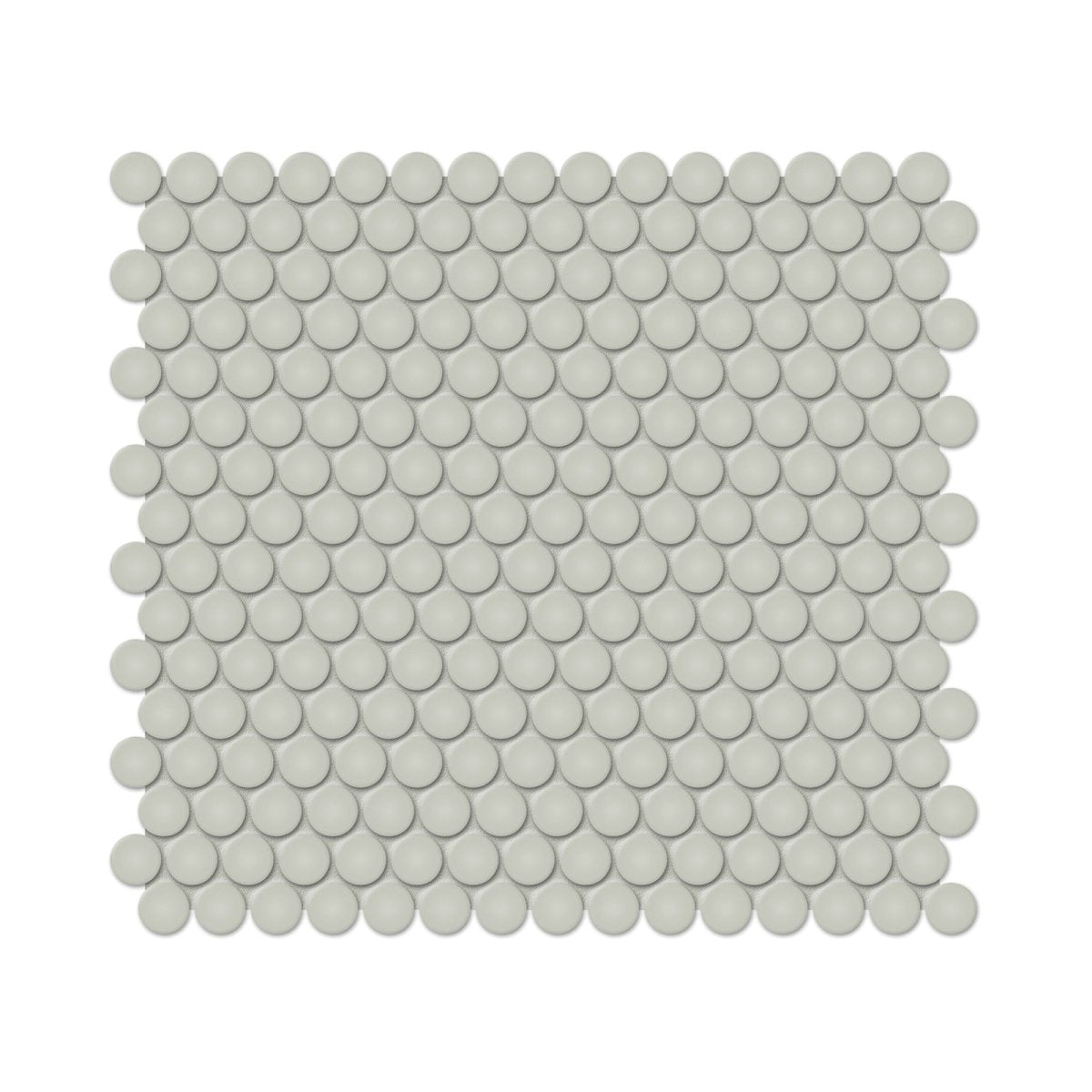 3/4 In Penny Round Soho Soft Sage Matte Glazed Porcelain Mosaic - BUILDMYPLACE