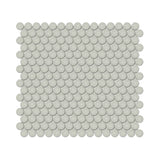 3/4 In Penny Round Soho Soft Sage Matte Glazed Porcelain Mosaic - BUILDMYPLACE