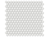 3/4 In Penny Round Soho Vintage Grey Matte Glazed Porcelain Mosaic - BUILDMYPLACE
