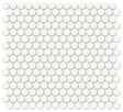 3/4 in. Soho Canvas White Penny Round Glossy Glazed Porcelain Mosaic - BUILDMYPLACE