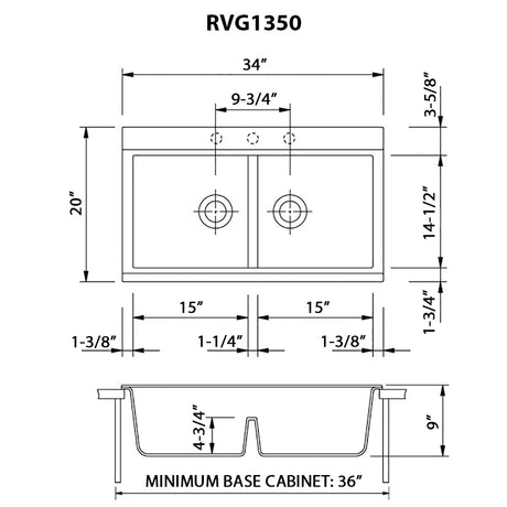 34 inch Topmount Workstation Ledge Granite Composite Kitchen Sink - BUILDMYPLACE