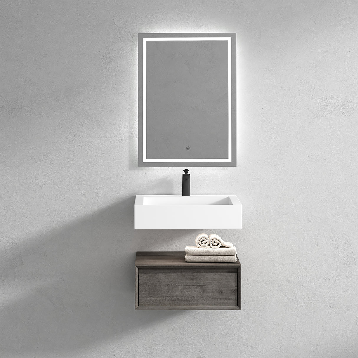 Alysa 24" Floating Bathroom Vanity Set with FLX16 Acrylic Sink
