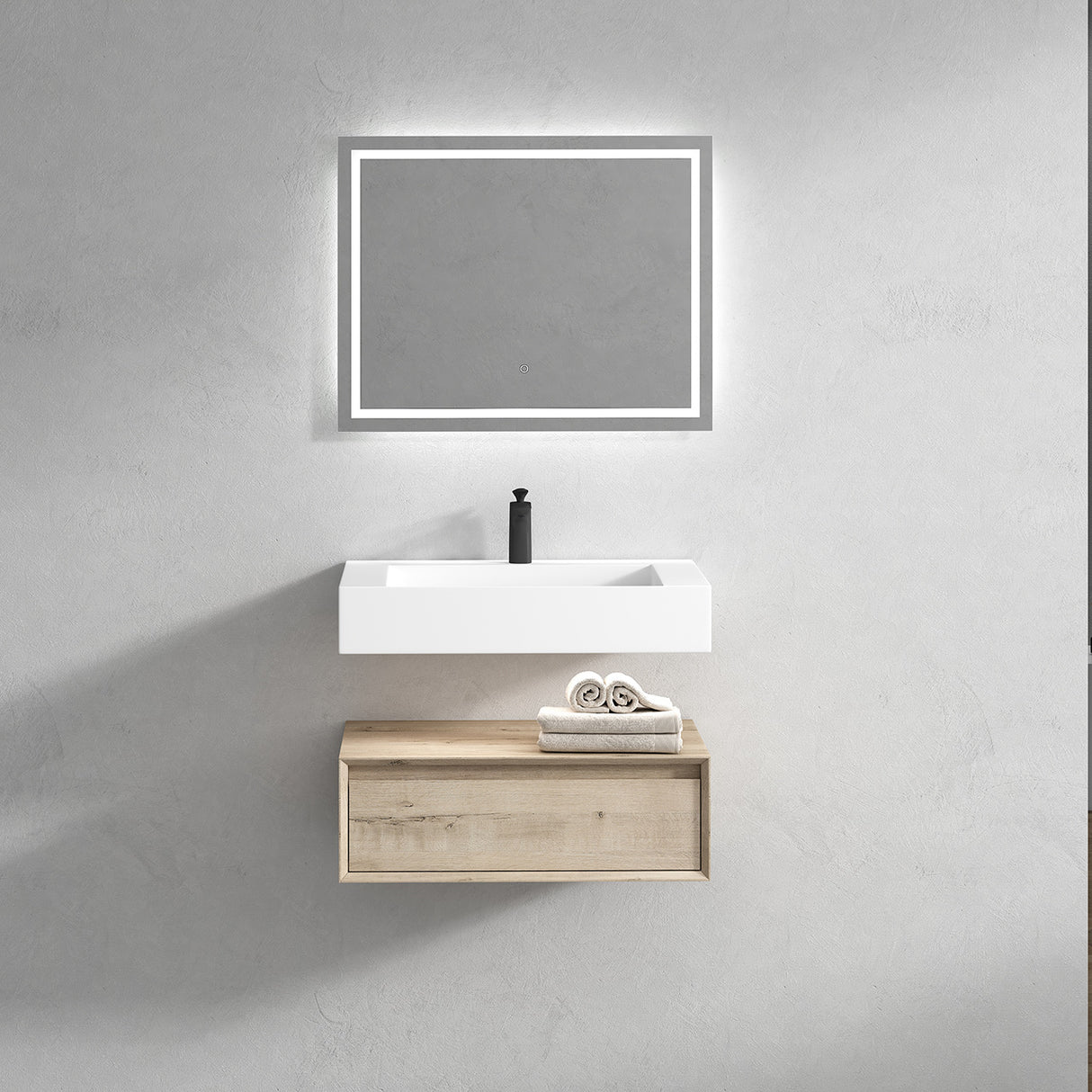 Alysa 30" Floating Bathroom Vanity Set with FLX16 Acrylic Sink