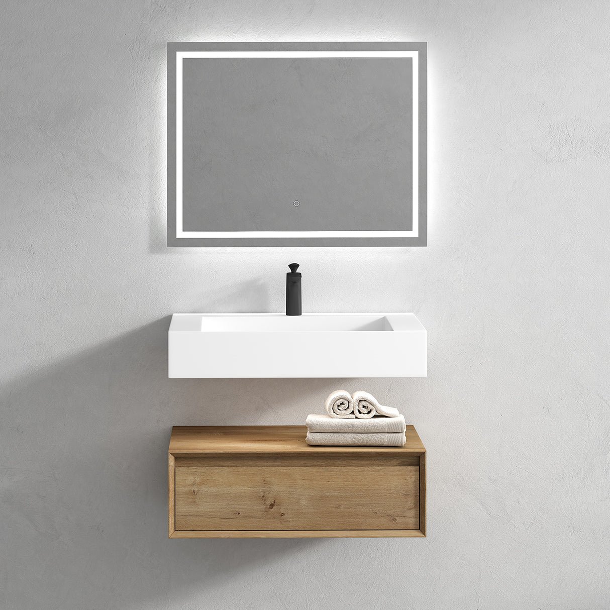 Alysa 30" Floating Bathroom Vanity Set with FLX16 Acrylic Sink