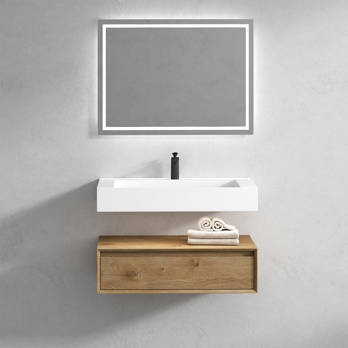 Alysa 36" Floating Bathroom Vanity Set with FLX16 Acrylic Sink